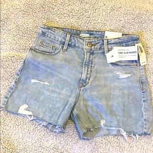 Old Navy High Rise Slim Pocket Distressed Shorts